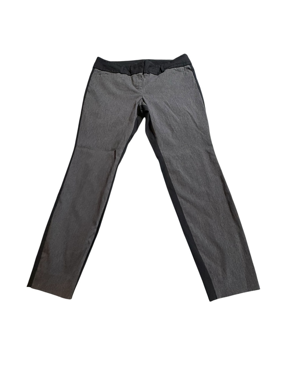 The Limited Exact Stretch Tuxedo Stripe Trousers Gray Black Pants Size 12